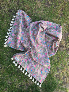 Pastel Kantha Scarf