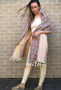 Pastel Kantha Scarf